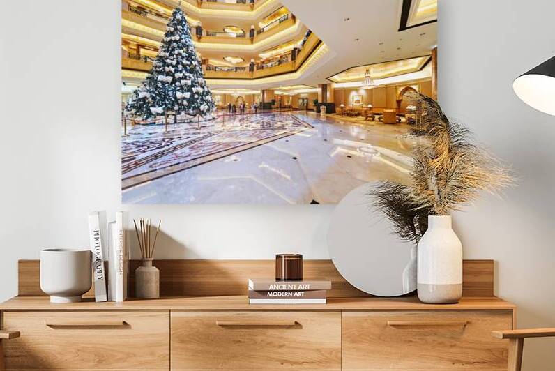 Christmas tree in Abu Dhabi Emirates Palace Hotel lobby by Marco Brivio