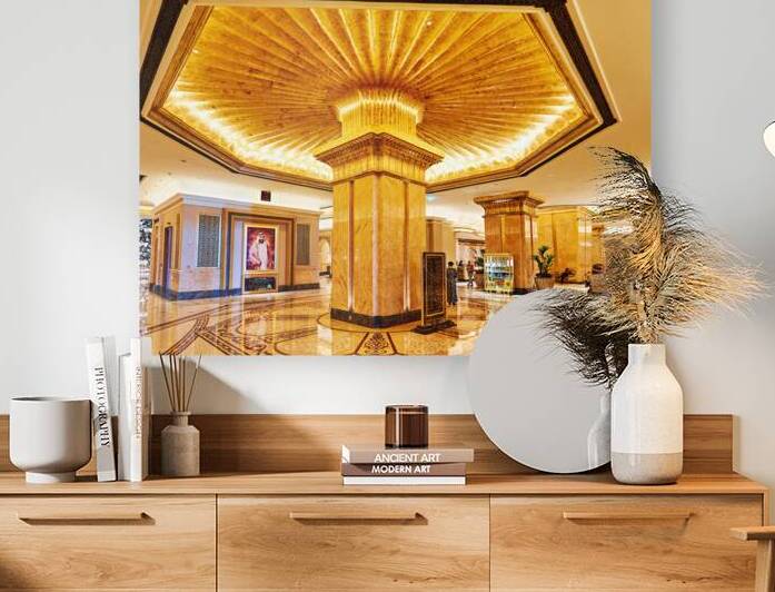 Elegant interior design at Abu Dhabi Emirates Palace Hotel by Marco Brivio