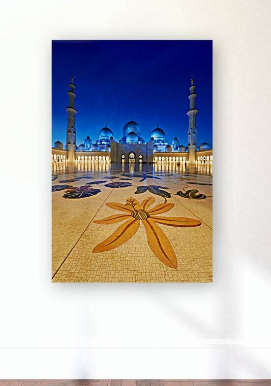 Sheikh Zayed Grand Mosque at night in Abu Dhabi by Marco Brivio