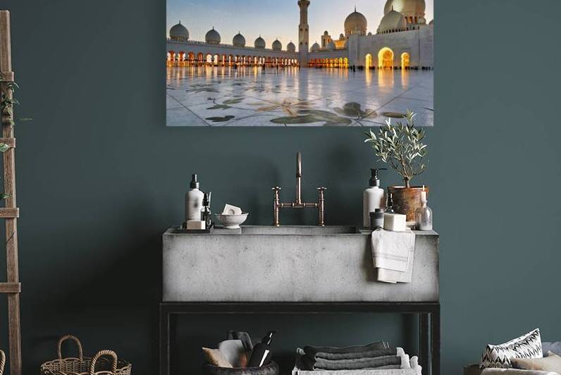 Exploring Sheikh Zayed Grand Mosque in Abu Dhabi at dusk by Marco Brivio