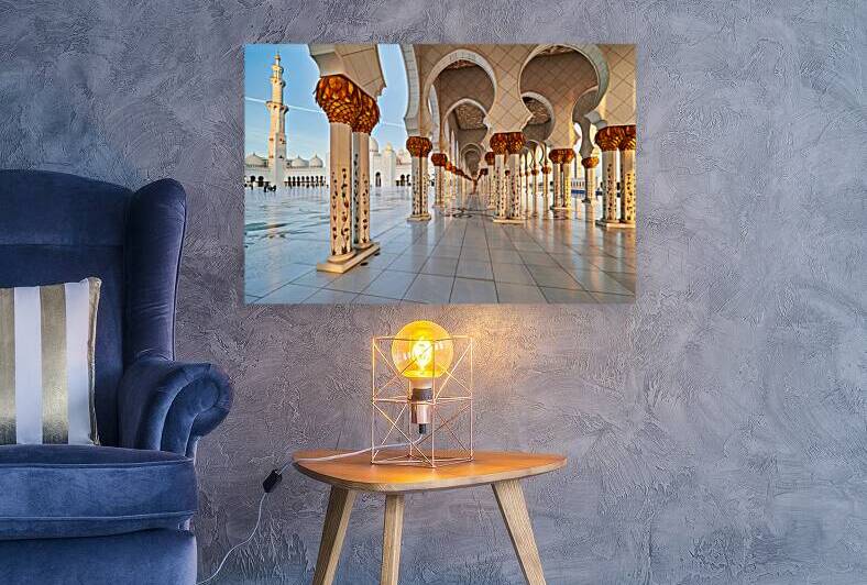 Visit Sheikh Zayed Grand Mosque at sunset time in Abu Dhabi by Marco Brivio