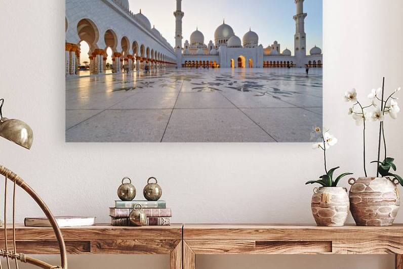 Visitors explore Sheikh Zayed Grand Mosque in Abu Dhabi by Marco Brivio