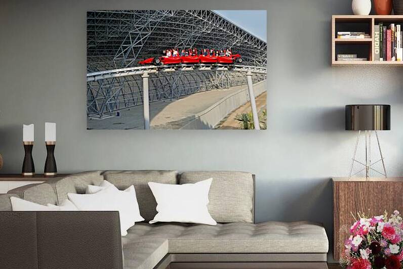 Ferrari World roller coaster ride in Abu Dhabi with guests by Marco Brivio