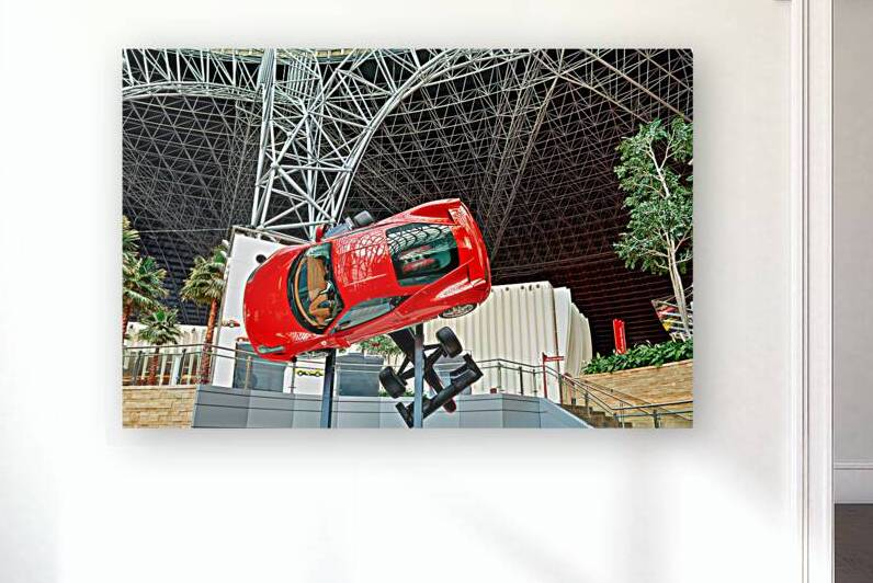 Ferrari World in Abu Dhabi showcases a racing car display by Marco Brivio