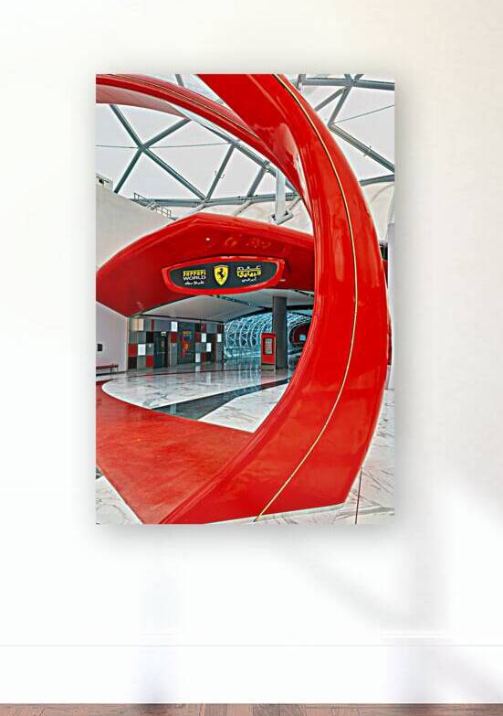 Ferrari World entrance area in Abu Dhabi amusement park by Marco Brivio