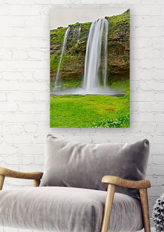 Seljalandsfoss waterfall shows its height in Iceland by Marco Brivio