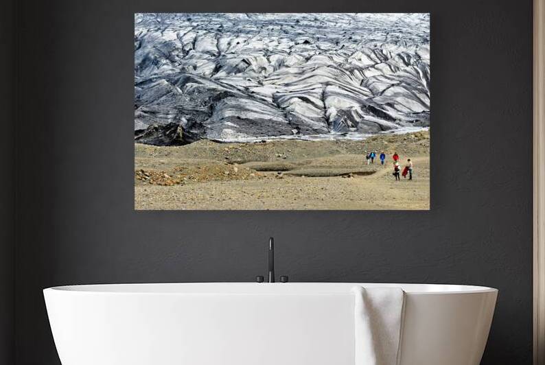 Visitors walk on Skaftafell Glacier in Iceland by Marco Brivio