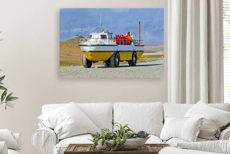 Amphibian at jokulsarlon glacier lagoon in iceland by Marco Brivio