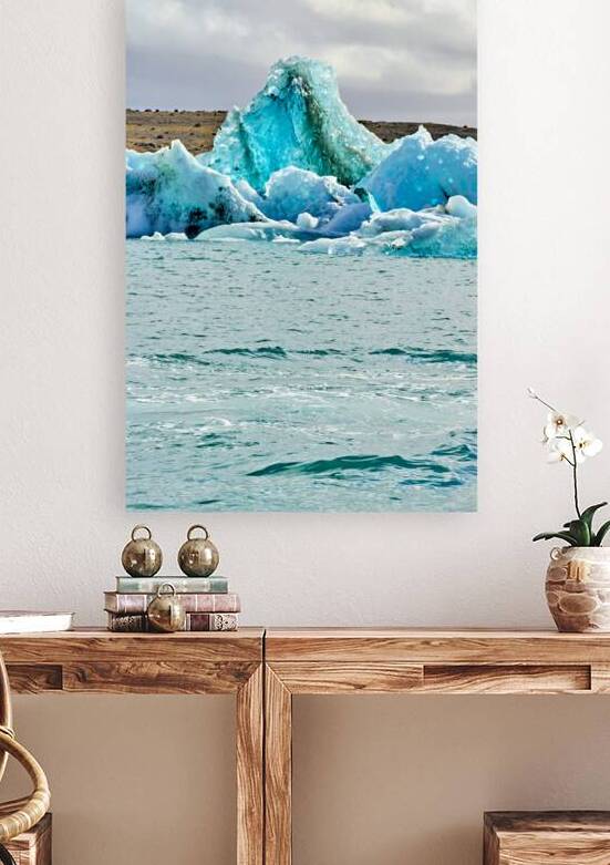 Clear ice formations in Jokulsarlon glacier lagoon in Iceland by Marco Brivio