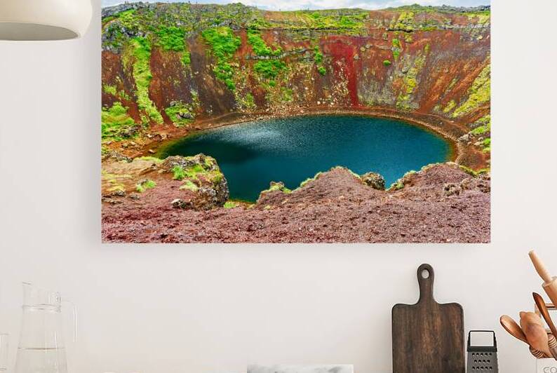 Exploring Kerid Crater in Iceland on a cloudy day by Marco Brivio