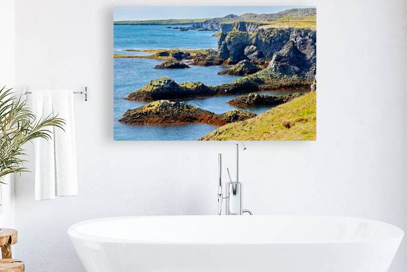 Exploring Arnarstapi cliffs in Iceland by the ocean by Marco Brivio