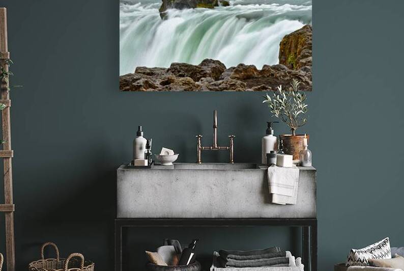 Explore Godafoss waterfall in Iceland during a cloudy day by Marco Brivio