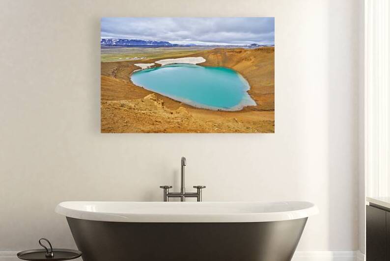 Krafla volcanic area with geothermal lake in Iceland by Marco Brivio