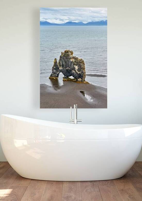 Hvitserkur rock formation in Iceland at low tide by Marco Brivio