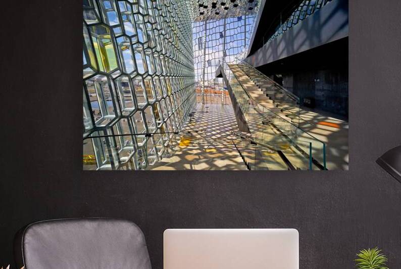 Exploring Harpa Opera House in Reykjavik Iceland on a sunny day by Marco Brivio