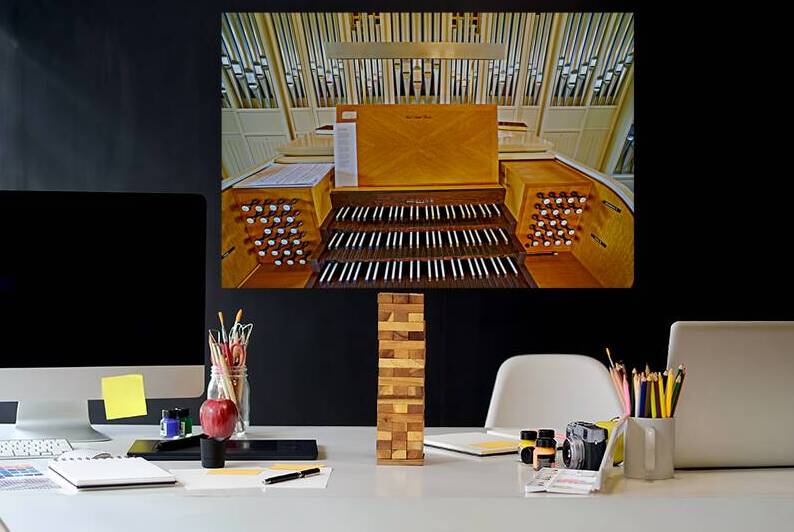 Organ at domkirkjan church in reykjavik iceland by Marco Brivio