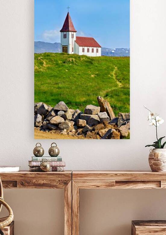 Visit to Hellnar Church in Iceland on a sunny day by Marco Brivio