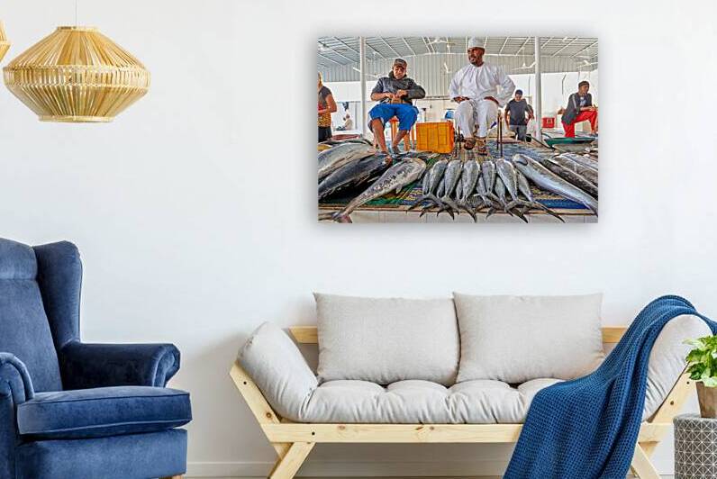 Fish market scene in Muscat Oman during daytime activity by Marco Brivio