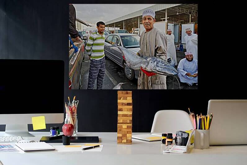 Fish market activity in Muscat Oman during the day by Marco Brivio