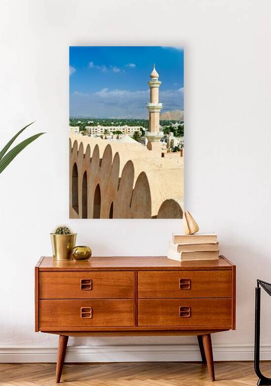 Nizwa Fort view with mosque and landscape in Oman by Marco Brivio