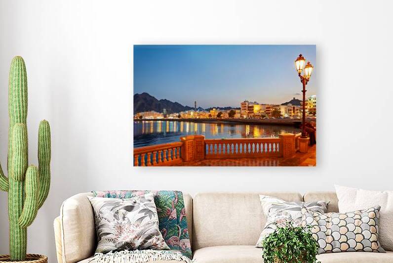 Waterfront scene in Muscat Oman during sunset hours by Marco Brivio