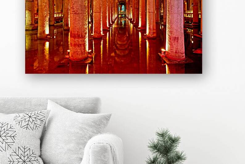 Explore Basilica Cistern at night with reflected lights by Marco Brivio