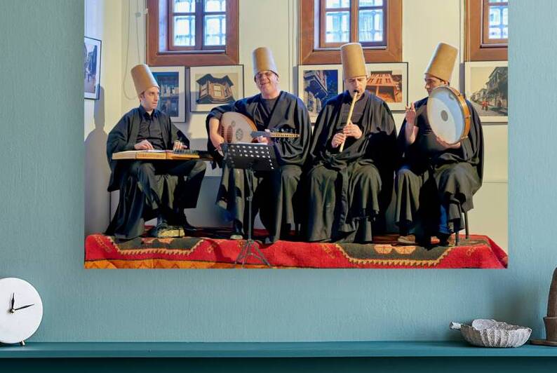 Dervishes perform in Istanbul at a Sufi event by Marco Brivio