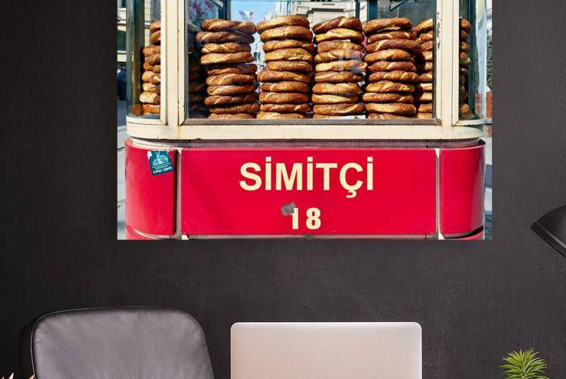 Local bread display in Istanbul street vendor cart by Marco Brivio