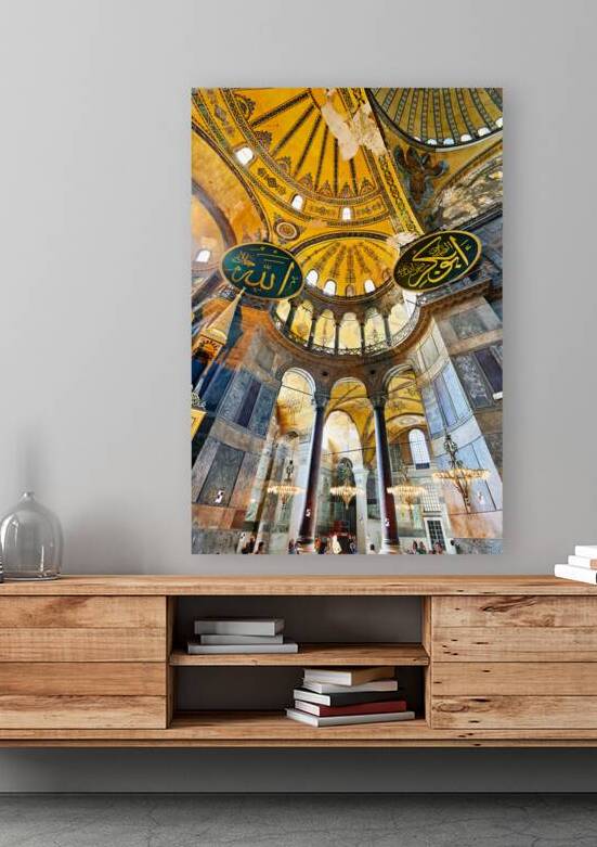 Visitors explore Hagia Sophia Grand Mosque in Istanbul by Marco Brivio