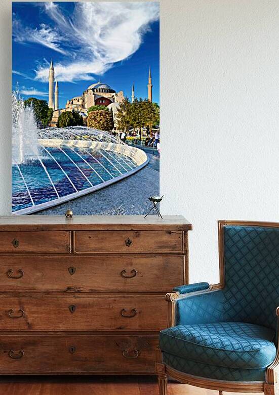 Hagia Sophia Grand Mosque in Istanbul with fountain feature by Marco Brivio