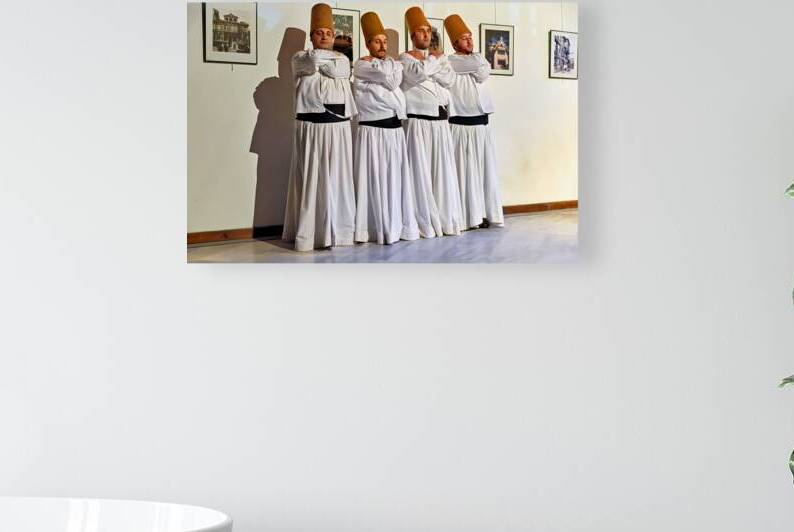 Whirling dervishes perform sufi dance in Istanbul Turkey by Marco Brivio