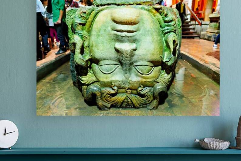 Exploring the medusa head in basilica cistern of istanbul by Marco Brivio