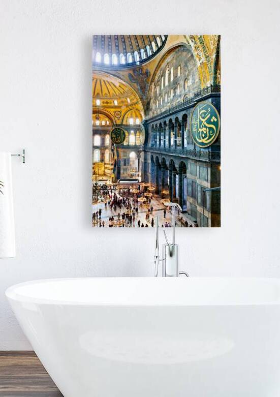 Visitors explore Hagia Sophia Grand Mosque in Istanbul by Marco Brivio