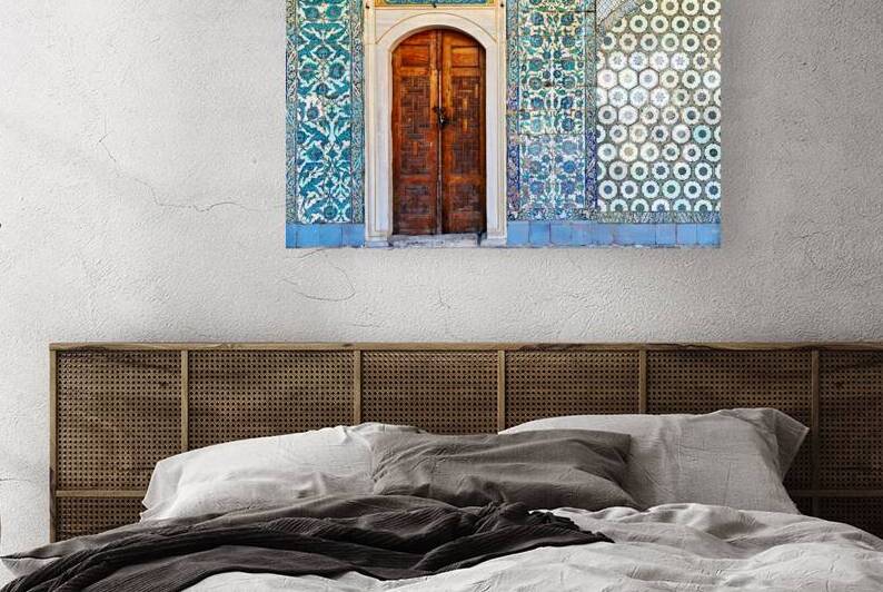 Exploring the tiled walls and wooden door at Topkapi Palace by Marco Brivio