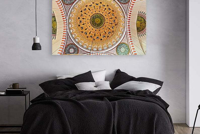 View of the dome inside Suleymaniye Mosque in Istanbul Turkey by Marco Brivio