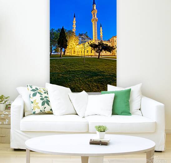 Night view of Suleymaniye Mosque in Istanbul Turkey by Marco Brivio