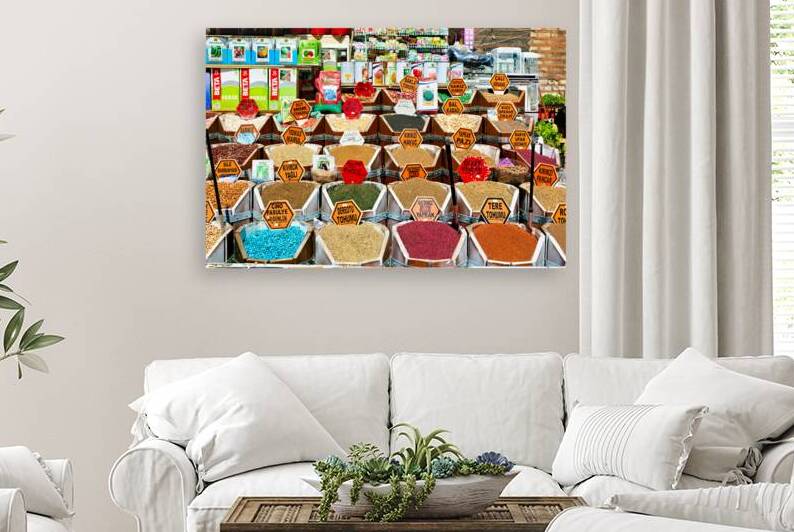 Spices and herbs displayed at Grand Bazaar in Istanbul by Marco Brivio