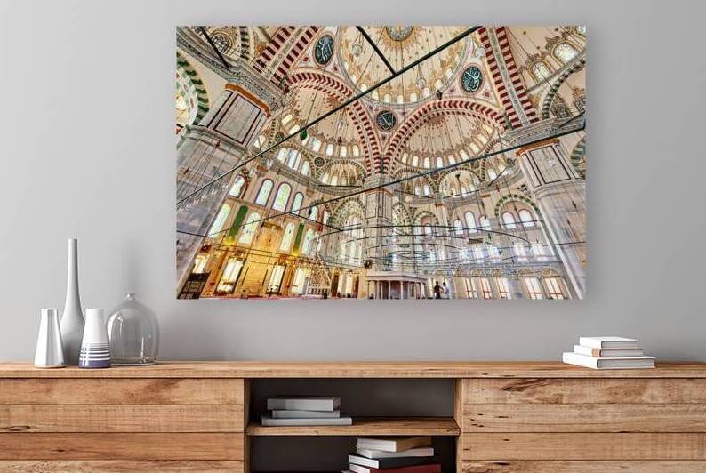Fatih Mosque interior view in Istanbul Turkey during daytime by Marco Brivio