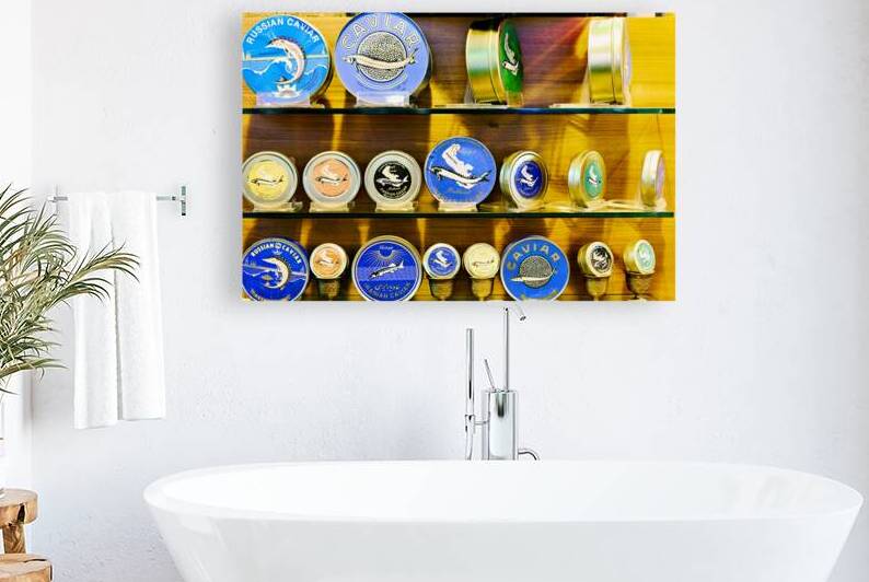 Caviar display in Grand Bazaar market in Istanbul Turkey by Marco Brivio