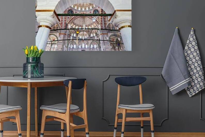 Visitors observe the interior of Fatih Mosque in Istanbul by Marco Brivio