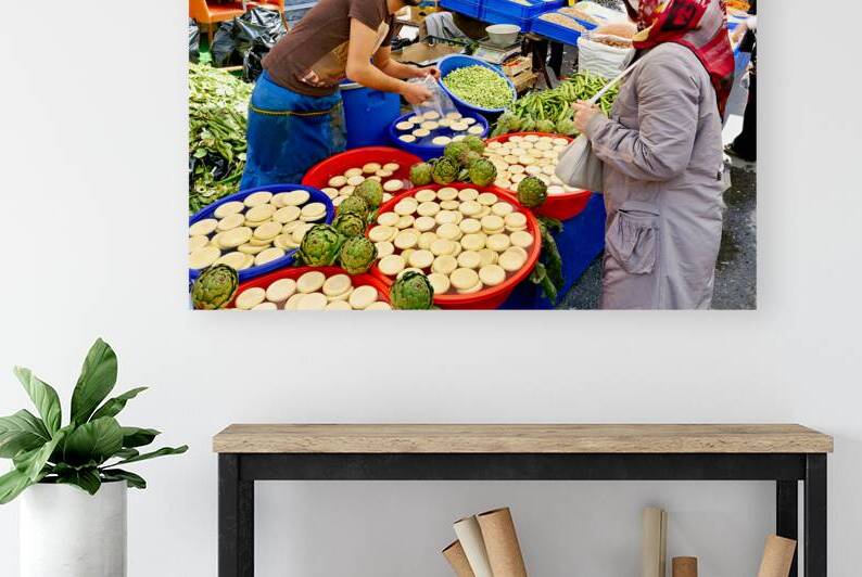 Market activity in Istanbul Turkey with local vendors by Marco Brivio