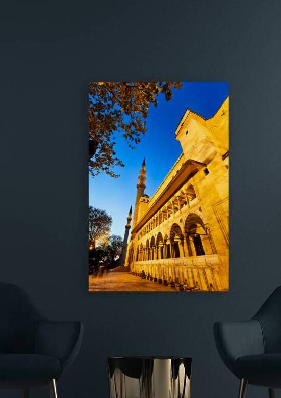 Suleymaniye Mosque at night in Istanbul Turkey by Marco Brivio