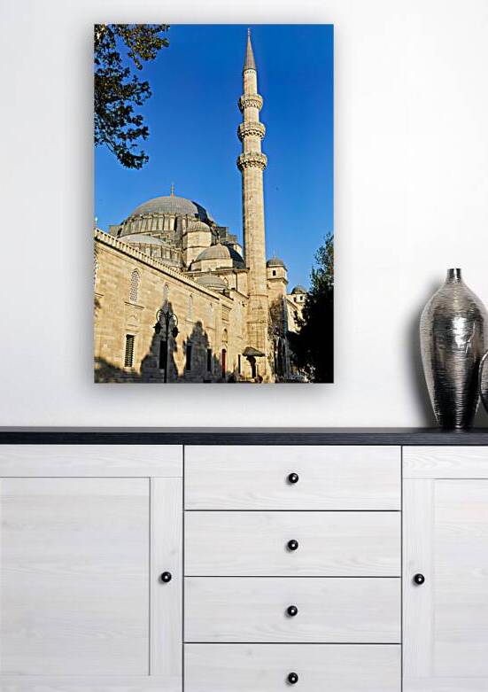 Suleymaniye Mosque in Istanbul under clear blue sky by Marco Brivio