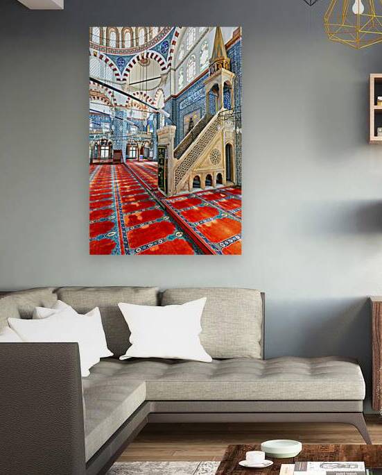 Rustem Pasha Mosque interior view in Istanbul Turkey by Marco Brivio