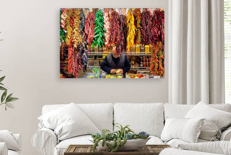 Visit to Mercat de Sant Josep de la Boqueria with dried chili by Marco Brivio