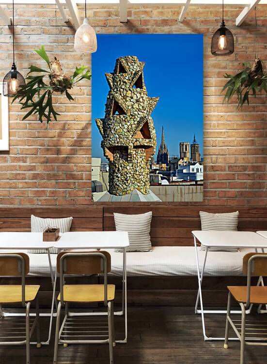 Rooftop view of Palau Guell in Barcelona by Marco Brivio