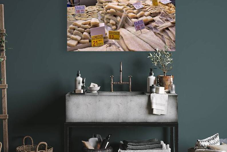 Fish stalls at Mercat de Sant Josep Barcelona by Marco Brivio