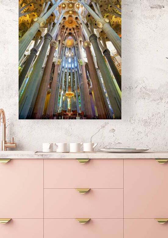 Interior view of Barcelonas Sagrada Família by Marco Brivio