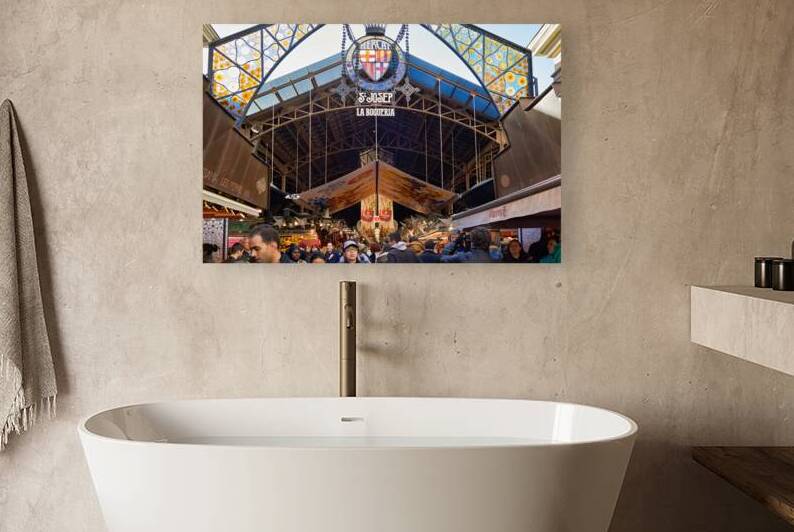 Entrance to Mercat de Sant Josep de la Boqueria in Barcelona by Marco Brivio