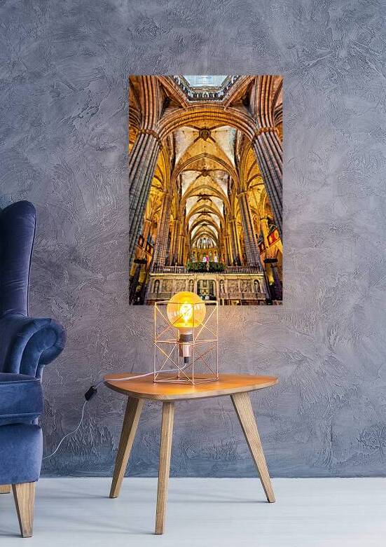 Historic view of the Cathedral of the Holy Cross in Barcelona by Marco Brivio